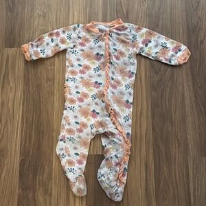 Milkberry Baby Girls 3-6 Months/mos Daisy Sleeper Pajamas VGC Ruffle Bum